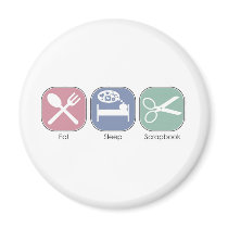 Eat Sleep Scrapbook magnets