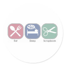 Eat Sleep Scrapbook stickers