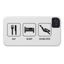 Eat Sleep Scuba Dive iPhone 4 Case-Mate Case