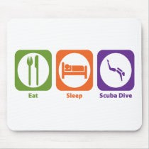 Eat Sleep Scuba Dive Mouse Pads