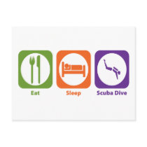 Eat Sleep Scuba Dive Post Cards