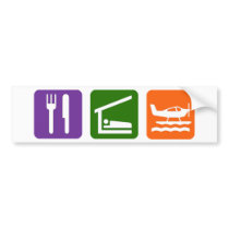 Eat Sleep Sea Plane Bumper Stickers