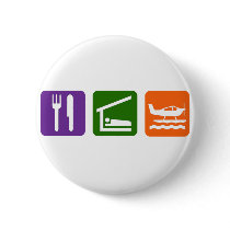 Eat Sleep Sea Plane Buttons