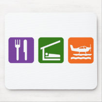Eat Sleep Sea Plane Mouse Pads