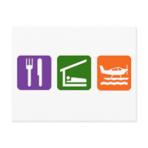 Eat Sleep Sea Plane Postcards