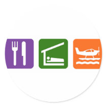 Eat Sleep Sea Plane Stickers