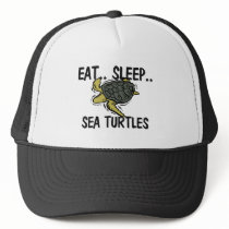 Eat Sleep SEA TURTLES hats