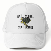 Eat Sleep SEA TURTLES hats