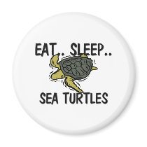 Eat Sleep SEA TURTLES magnets