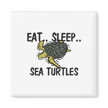 Eat Sleep SEA TURTLES magnets