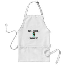 Eat Sleep SEAHORSES aprons by AnimalShirts Eat Sleep SEAHORSES aprons