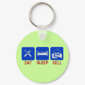 Eat Sleep Sell keychains by hdowney Eat Sleep Sell keychains