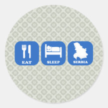 Eat Sleep Serbia Sticker