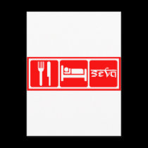 Eat,Sleep,Seva postcards