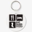 Eat Sleep Shoes - Black keychains