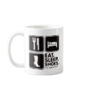 Eat Sleep Shoes - Black mugs
