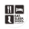 Eat Sleep Shoes - Black stickers