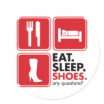 Eat Sleep Shoes - Red Stickers