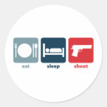 Eat, Sleep, Shoot Round Sticker