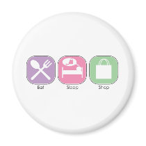 Eat Sleep Shop magnets