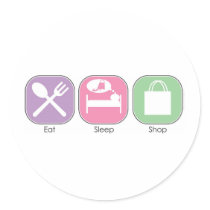 Eat Sleep Shop stickers