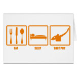 Eat Sleep Shot Put Greeting Cards