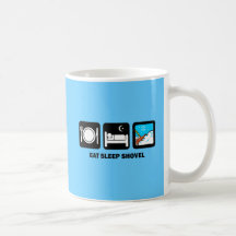 eat sleep shovel mug