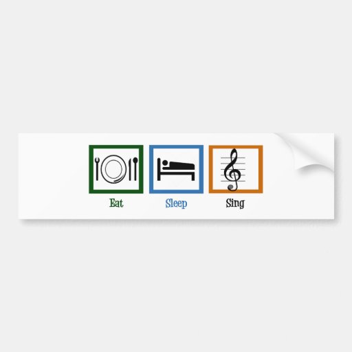 Eat Sleep Sing Bumper Sticker Zazzle eat sleep sing bumper sticker zazzle
