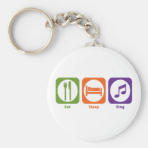 Eat Sleep Sing Key Chain