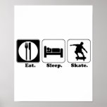 eat sleep skateboard posters