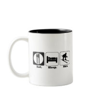eat sleep ski mug