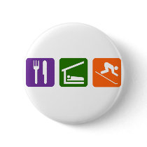 Eat Sleep Skiing Buttons