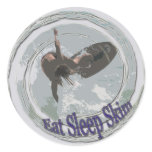 Eat,Sleep,Skim Round Stickers
