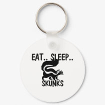 Eat Sleep SKUNKS keychains