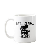 Eat Sleep SKUNKS mugs by AnimalShirts Eat Sleep SKUNKS mugs