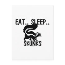 Eat Sleep SKUNKS postcards