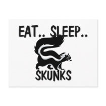 Eat Sleep SKUNKS postcards