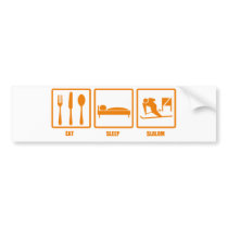 Eat Sleep Slalom bumper stickers
