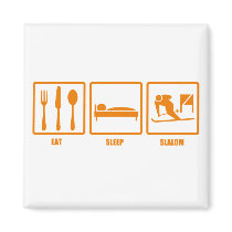 Eat Sleep Slalom magnets