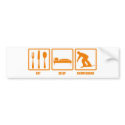 Eat Sleep Snow Board bumper stickers