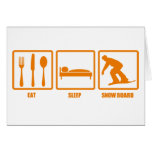 Eat Sleep Snow Board Cards