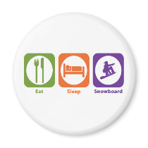 Eat Sleep Snowboard magnets