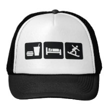 Eat Sleep Snowboard Mesh Hat