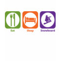 Eat Sleep Snowboard t-shirts