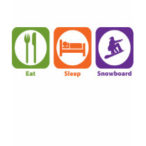 Eat Sleep Snowboard t-shirts