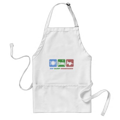eat sleep snowboarding apron by eatsleepboutique