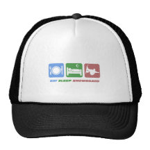 eat sleep snowboarding hats