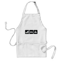 Eat Sleep Snowmobile aprons by boltzdesignz Eat Sleep Snowmobile aprons