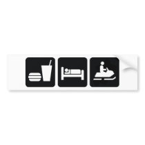 Eat Sleep Snowmobile bumper stickers