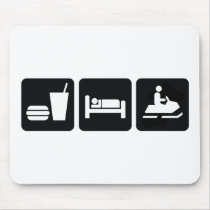 Eat Sleep Snowmobile mousepads by boltzdesignz Eat Sleep Snowmobile mousepads